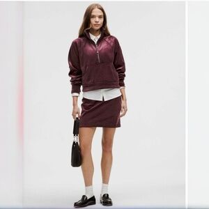 NWT Lululemon Scuba Oversized Funnel Neck Velvet Garnet M/L Jacket